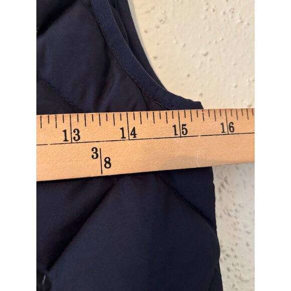 J. Crew Excursion Down Quilted Navy Vest Preppy Academia - Picture 8 of 10
